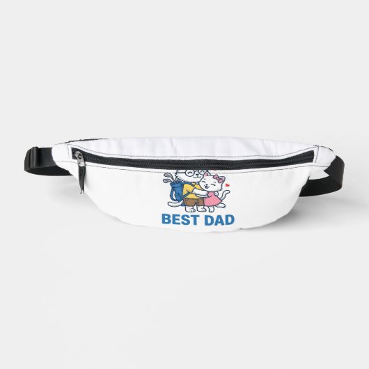 Meilleur Papa Golf Chat Câlin Mignon Design Vector (Recto)