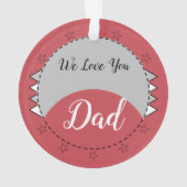 Meilleur papa jamais avec des noms rouge et gris (dos)