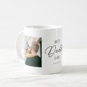 Meilleur Papa Jamais Calligraphie Photo Café Mug (Devant gauche)