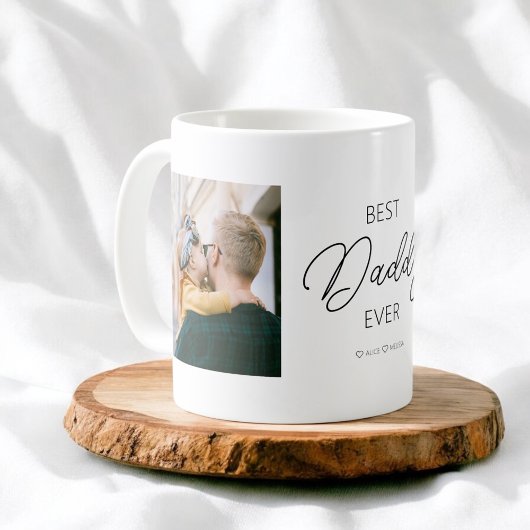 Meilleur Papa Jamais Calligraphie Photo Café Mug