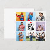 Meilleur papa Jamais Carte Photo Collage Fête des  (Devant / Derrière)