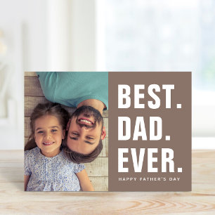 Meilleur. Papa. Jamais. Carte photo fête des pères
