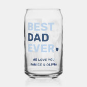 Meilleur papa jamais coeur bleu fête des pères pho (Gauche)