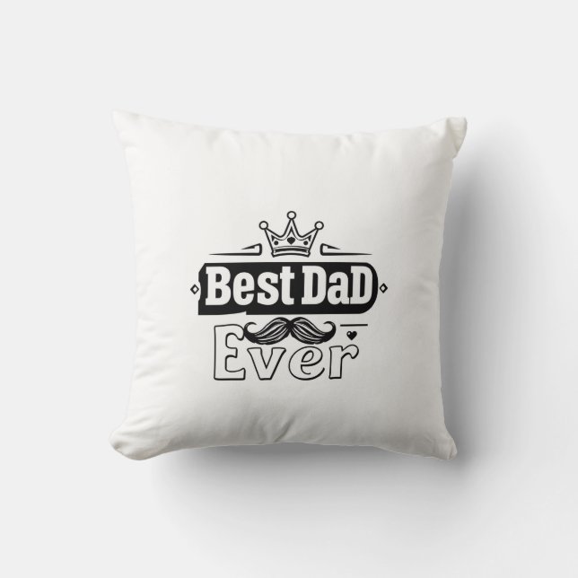 Meilleur papa jamais Coussin décoratif - Décor mai (Recto)