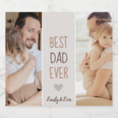 Meilleur papa jamais" Étiquette personnalisé de no (Étiquettes simples)