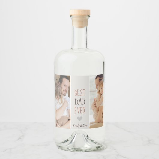 Meilleur papa jamais" Étiquette personnalisé de no (Devant)