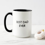Meilleur Papa Jamais Fête des pères Cadeau Mug<br><div class="desc">Une tasse cadeau Best Dad Ever Fête des pères moderne et minimaliste fait un grand cadeau pour la Fête des pères ou n'importe quel jour. Cette grande tasse deviendra certainement sa tasse de café préférée le matin.</div>