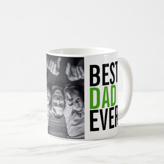 Meilleur papa Jamais Fête des pères café Mug (Devant droit)
