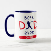 Meilleur papa jamais Fête des pères Mug de basebal (Gauche)