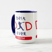 Meilleur papa jamais Fête des pères Mug de basebal (Devant gauche)