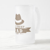 Meilleur Papa Jamais Frosted Glass Beer Mug (Devant droit)