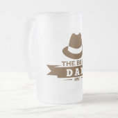 Meilleur Papa Jamais Frosted Glass Beer Mug (Devant gauche)