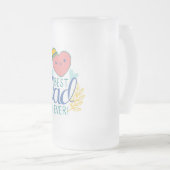 Meilleur Papa Jamais Frosted Glass Beer Mug (Devant droit)
