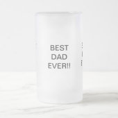 Meilleur Papa Jamais Frosted Glass Mug (Centre)
