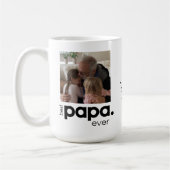 Meilleur Papa Jamais Grand Photo Mug (Gauche)