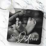 Meilleur Papa Jamais Moderne Classique Simple Phot<br><div class="desc">Ce design simple et moderne est composé d'une typographie serif et cursive et d'ajouter une photo personnalisée</div>