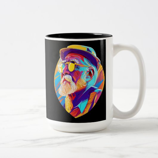 Meilleur Papa Jamais Mug - Cadeau Personnalisé Cof (Droit)