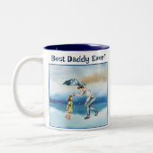 Meilleur Papa Jamais Mug De Café À Deux Tons (Gauche)