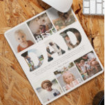 Meilleur papa jamais | Neuf Collage Photo<br><div class="desc">Cette simple et douce mousepad dit "Meilleur Papa Jamais" dans des polices de caractères modernes et tendance avec un spot pour les noms et un message personnalisé. L'esthétique minimaliste comprend un neuf modèle photo de vos photos personnelles préférées pour un cadeau que tout le monde aimerait. La fête des pères...</div>