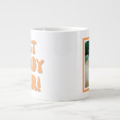 Meilleur papa Jamais Orange Retro Photo Mug (Devant)
