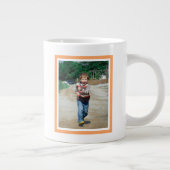 Meilleur papa Jamais Orange Retro Photo Mug (Droite)