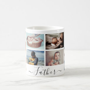 Meilleur Papa Jamais Photo Collage Café Mug