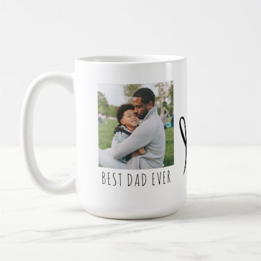 Meilleur Papa Jamais Photo Complète Café Mug Perso (Gauche)