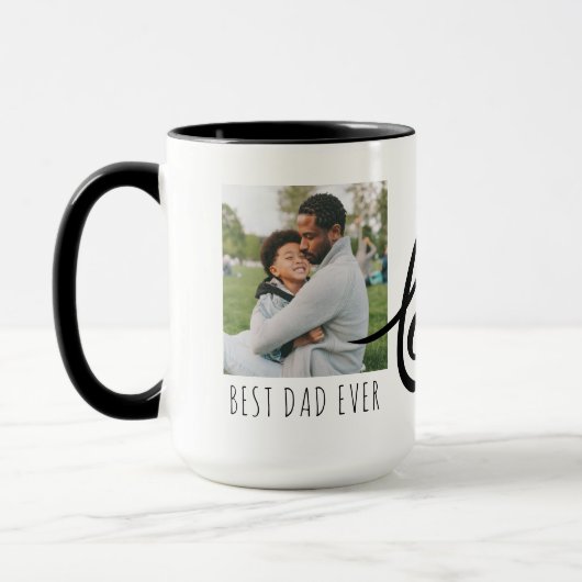 Meilleur Papa Jamais Photo Complète Café Mug Perso (Gauche)