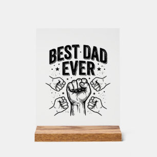 Meilleur Papa Jamais Poing Vintage Design de T-shi