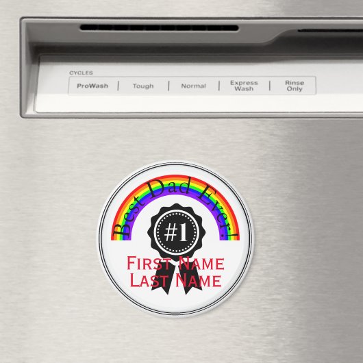 Meilleur papa jamais Rainbow Magnet HAMbWG (In Situ (Lave-vaisselle))