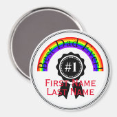 Meilleur papa jamais Rainbow Magnet HAMbWG (Recto/Verso)