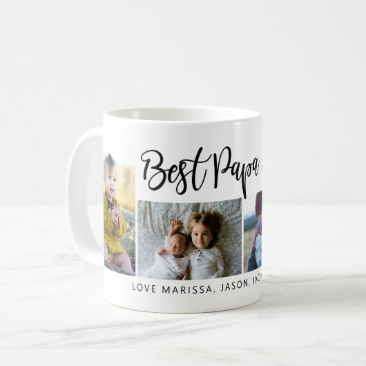 Meilleur Papa Jamais Script Café Mug (Devant gauche)