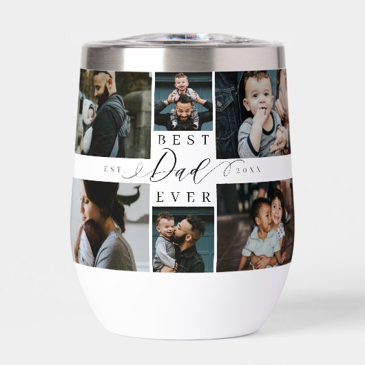 Meilleur papa Jamais Script Fête des pères Photo C (Avant)