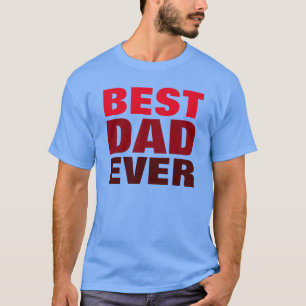 Meilleur papa Jamais T-shirt Rouge Bleu Fête des p