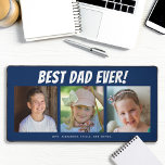 Meilleur papa jamais | Trois photos<br><div class="desc">Ce comptoir "Best Dad Ever" dispose de trois cadres photo pour les images des enfants,  et de texte personnalisé pour leurs noms. C'est une Fête des pères ou un cadeau d'anniversaire pour n'importe quel père.</div>