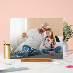 Meilleur papa jamais une simple photo personnalisé
