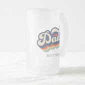 Meilleur Papa Jamais Vintage 70 Script Beer Mug (Devant droit)