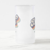 Meilleur Papa Jamais Vintage 70 Script Beer Mug (Centre)