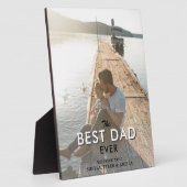 Meilleur Papa Jour Typographie moderne Plaque phot (Côté)