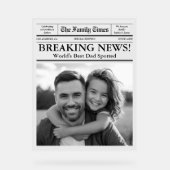 Meilleur papa journal photo personnalisée (Recto)