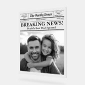 Meilleur papa journal photo personnalisée (Angle)