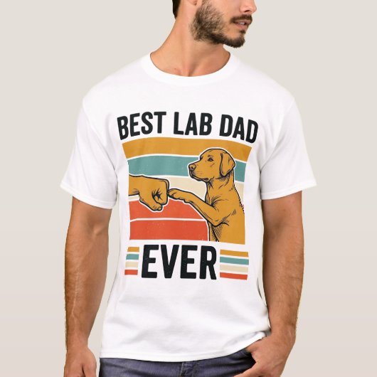 Meilleur Papa Lab Ever Conception de T-Shirt Vinta (Devant)