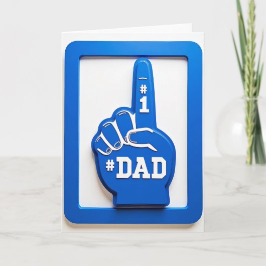 Meilleur Papa Main en Mousse Carte (Devant)