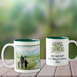 Meilleur papa ! Mug à café à deux tons