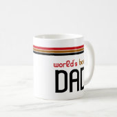 Meilleur papa Mug du monde - Jetez en arrière (Devant droit)