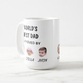 Meilleur papa Mug du monde | Mug personnalisé visa (Devant gauche)