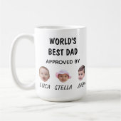 Meilleur papa Mug du monde | Mug personnalisé visa (Gauche)