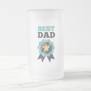 Meilleur Papa Mug en Verre Dépoli Bière