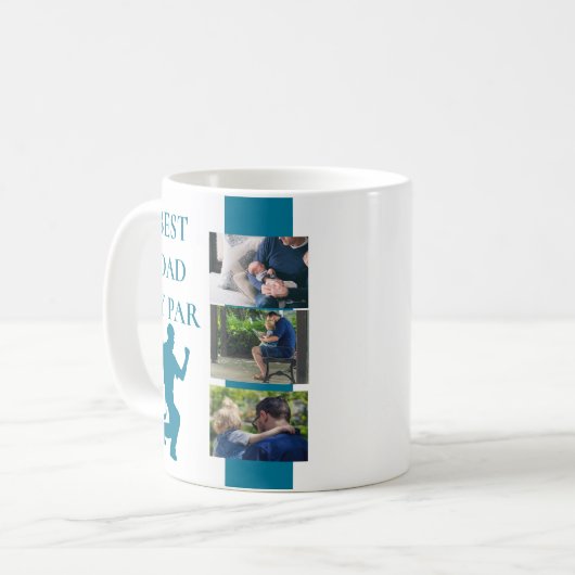 Meilleur papa par Par Golf Café Mug (Devant gauche)