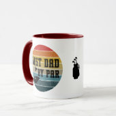 Meilleur Papa Par Par Retro Sunset Mug (Devant gauche)